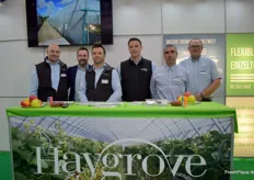 Das Team der Haygrove GmbH, einem Hersteller von Folientunneln, Substraten und Anbausystemen. V.l.n.r.: Ingo Kreye, Jens Kürpick, Peter Cimpean, Christian Kruse, Istvan Lakatos und Piotr Niznik-Kniga